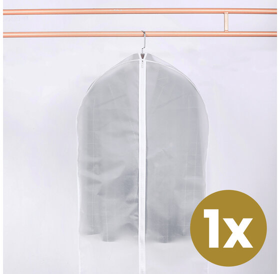 Kledinghoes 60x100cm - kledingzak met rits - opbergzak voor trouwjurk - beschermhoes voor kleding - transparant - opbergtas - 1 stuk