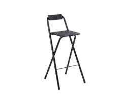 Inklapbare barkruk 78 cm zwart metaal - ruimtebesparend design