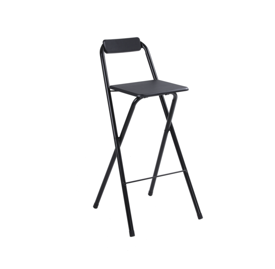 Inklapbare barkruk 78 cm zwart metaal - ruimtebesparend design
