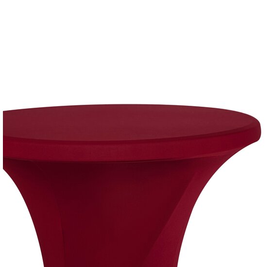 Alora Statafelrok Bordeaux Rood 80 cm - Partytafel - Alora tafelrok voor statafel - Statafelhoes - Bruiloft - Cocktailparty - Stretch Rok