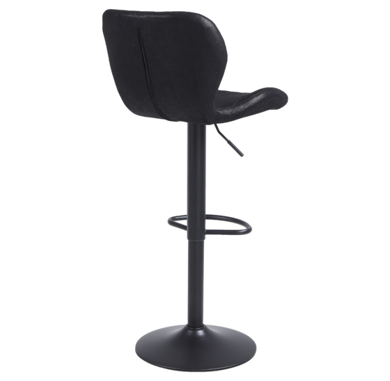 Barkruk Mike zwart - Barkrukken set van 2 - Barstoel Kruk - Barstoelen met rugleuning - Keukenstoel - Industrieel