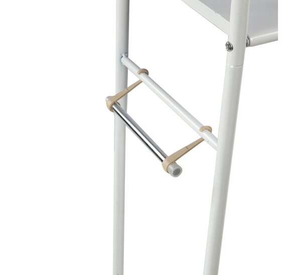 Wc rek opbergrek - stellingkast metaal - opbergrek metaal - badkamerrek - wc kastje - wit