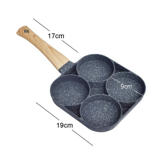 Alora 4-Delige Pannenkoekenpan - pannenkoeken maker - cakemaker - omeletpan - omeletmaker - eierpan - koekjes maker - 4-in-1 pannenset