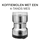 KitchenPrince Koffiemolen met 4 messen - koffiebonen malen - koffiemolen - voedsel vermalen - specerijenmaler - coffeegrinder - gemalen koffie - bonen koffie malen - bonenmaler - koffiemolen voor bonen - koffiezetapparaat - koffie maken