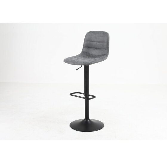 Barkruk Helsinki Antraciet - Set van 2 - leer - Barstoel Kruk