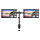 Alora dubbele monitorarm 13-27 inch - Monitorbeugel 2 schermen - Muurbeugel - Monitorbeugels - Muurbeugel monitor