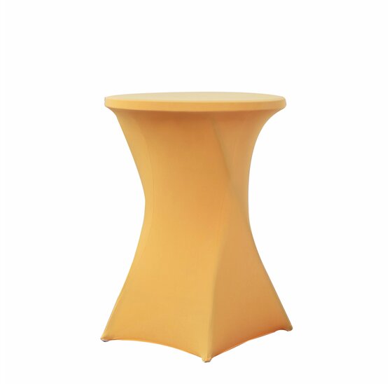 Statafelrok okergeel 80 cm - partytafel - Alora tafelrok voor statafel - Statafelhoes - Bruiloft - Cocktailparty - Stretch Rok