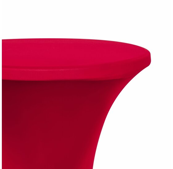 Statafelrok candy rood 80 cm - partytafel - tafelrok voor statafel - Statafelhoes - Bruiloft - Cocktailparty - Stretch Rok