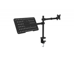 Monitorarm met laptopstandaard