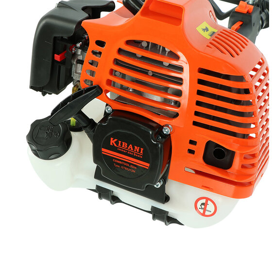 Kibani 6-in-1 Multitool XXL - Werkhoogte 5 meter - 52 cc / 1.9 PK 2-takt Benzine Motor - Heggenschaar, Kettingzaag, Grastrimmer, Maaidraad 100M, Onkruidborstel, Zaagblad, Maaidraad 100 m & Bosmaaier