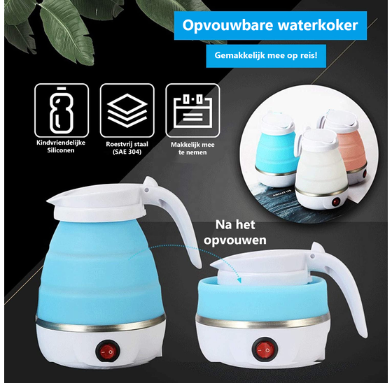 TeaTime Opvouwbare waterkoker blauw