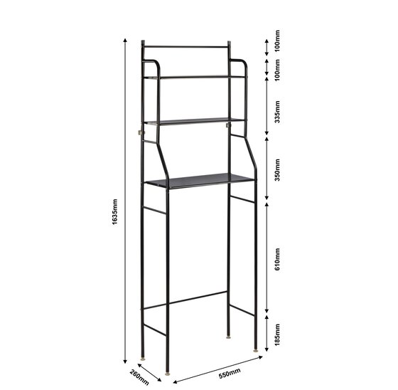 Alora wc Opbergrek Nancy zwart