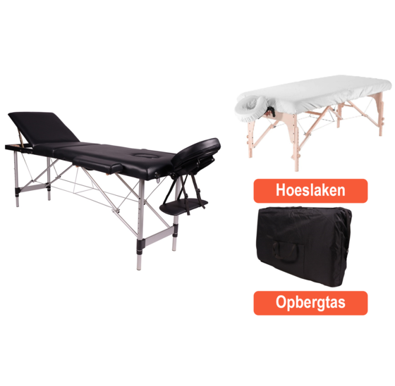 Massagetafel relax budget incl. hoeslaken
