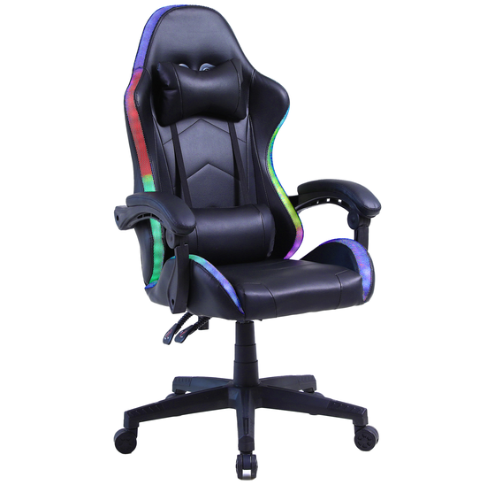 Gamestoel met RGB LED-verlichting en ergonomische kuipzitting