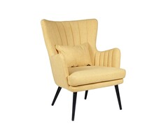 Alora Stoel Charlie - Geel - Stof