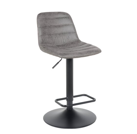 Barkruk Helsinki - donkergrijs -  Leer