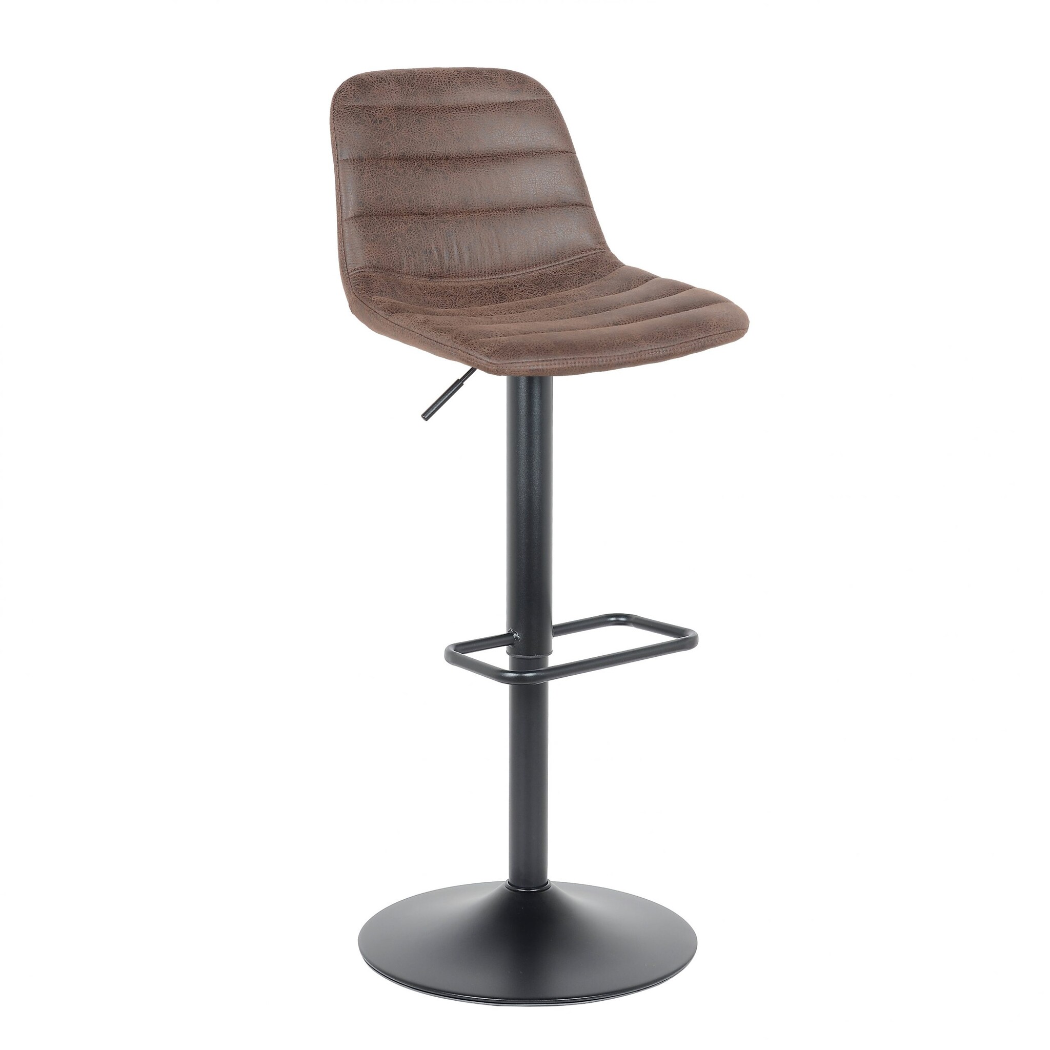 Barkruk Helsinki donkerbruin leer verstelbaar 60-81cm