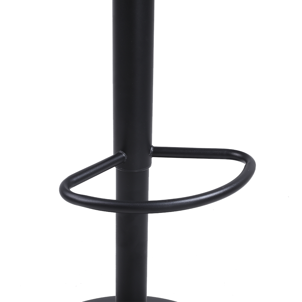 Verstelbare barkruk 63-85 cm donkerbruin PU-leer zwart metaal
