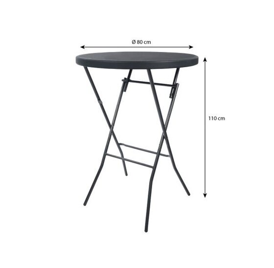 Alora Statafel zwart 80 cm per stuk