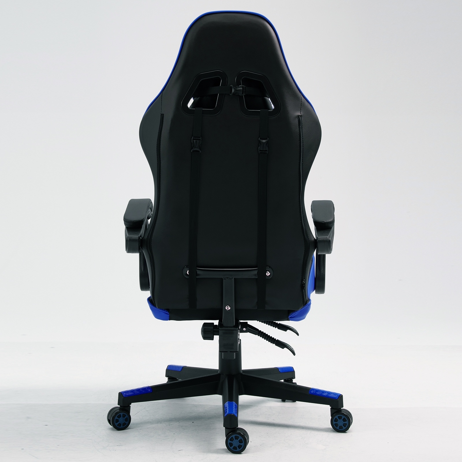 Gaming bureaustoel met ergonomische kuipzitting, zwart-blauw