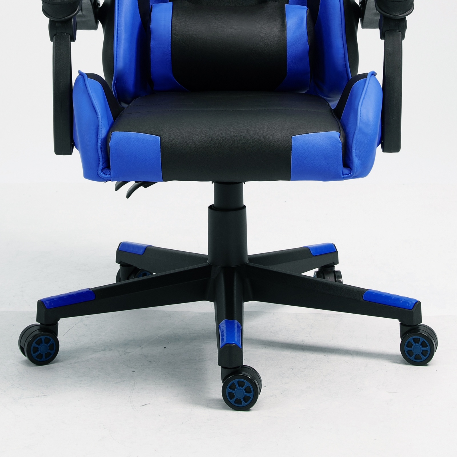 Gaming bureaustoel met ergonomische kuipzitting, zwart-blauw
