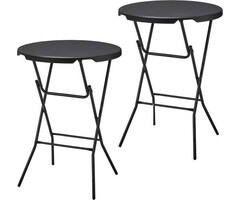 Statafel zwart 80 cm per 2 in doos