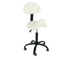 Zadelkruk met rugleuning wit