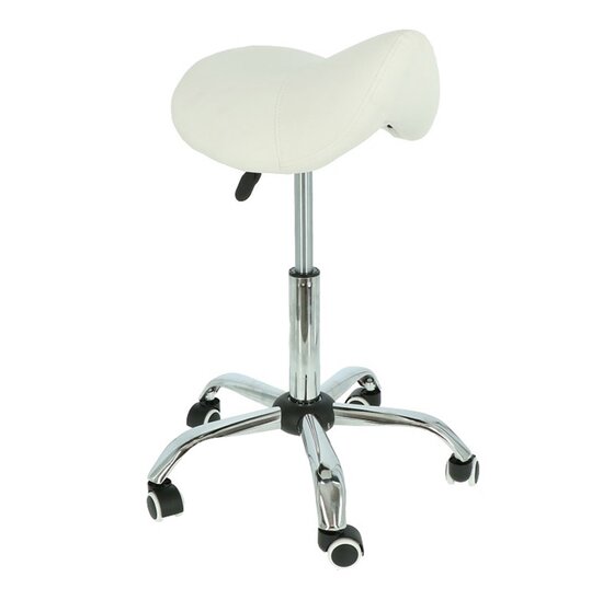 Zadelkruk wit/chroom