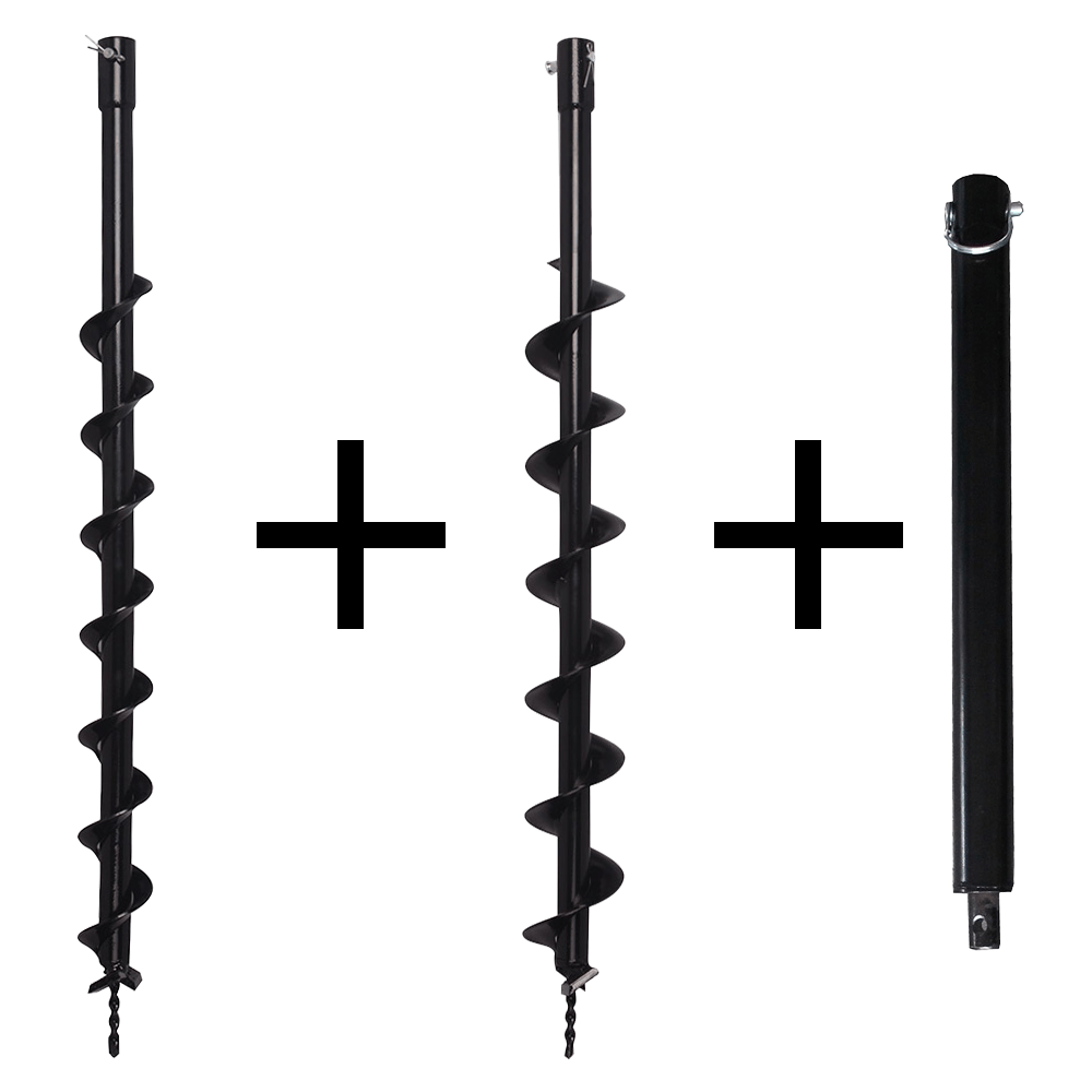 Kibani grondboren 60 mm + 80 mm + verlengstuk