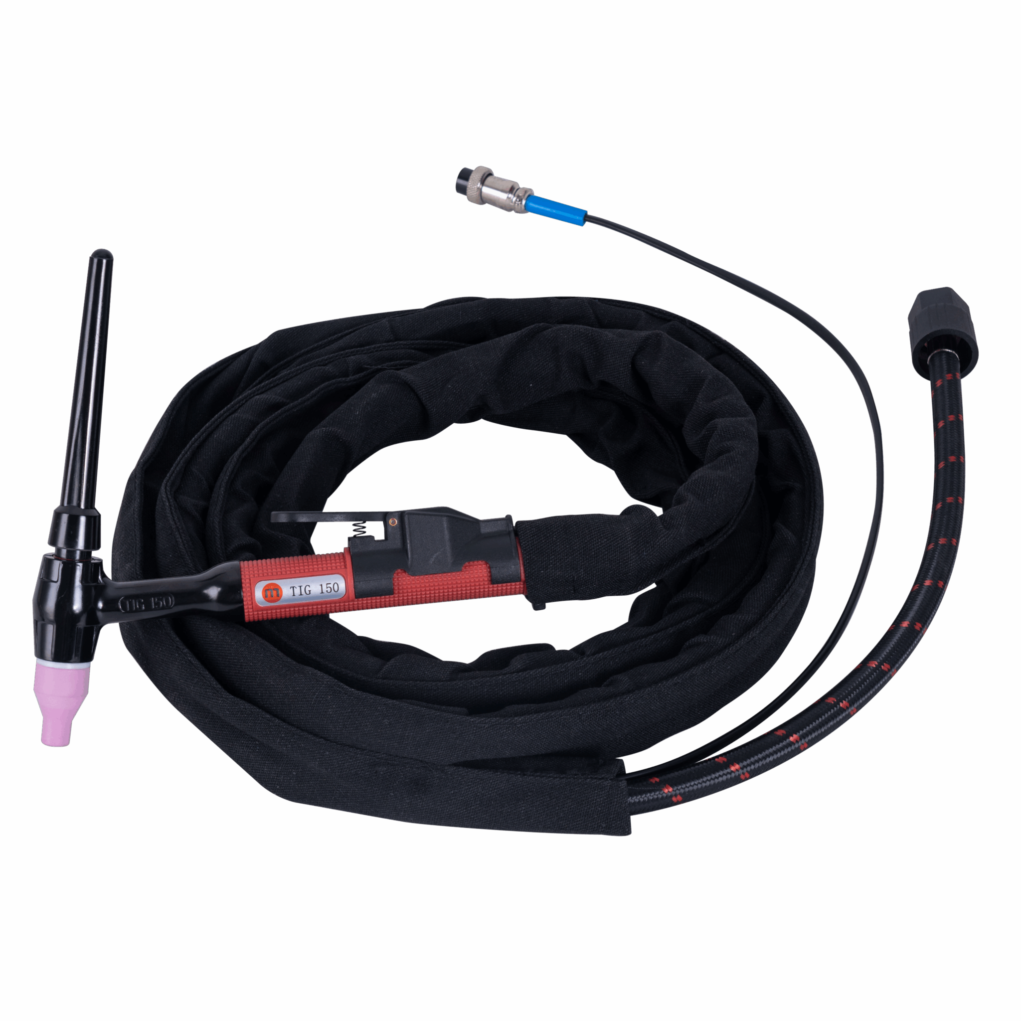 TIG-lastoorts hoogfrequent 100-180A, 2-polig, M16x1.5, 4 meter