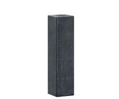 Betonpoer 10x10x60 cm met M16 schroefhuls antraciet oud-hollands