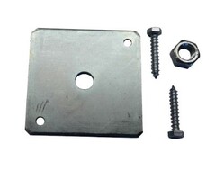 Betonpoer bevestigingsset 105x105mm M16 verzinkt met losse moer