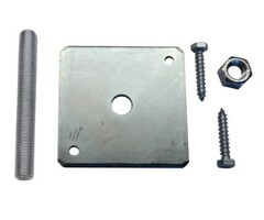 Set voor betonpoer incl. draadstang 105x105mm M16 (losse moer)