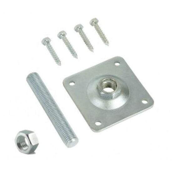 Set voor betonpoer incl. draadstang 100X100mm M16 (verstelbare moer)