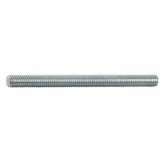 Draadstang M16x125mm verzinkt staal voor betonpoeren en houtconstructies