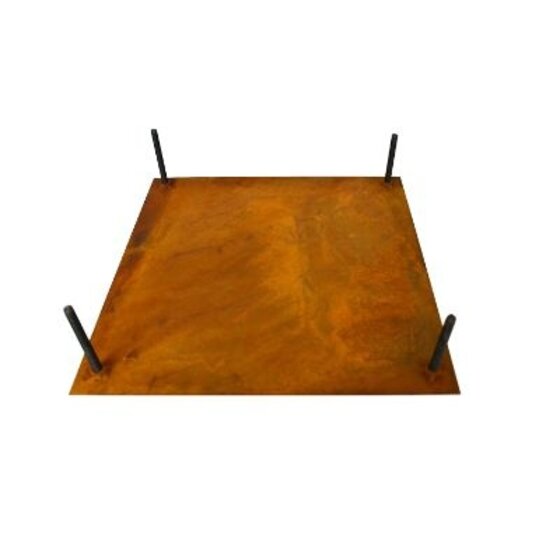Cortenstaal stapsteen 40x40 cm, 2mm dikte, roestvrije tuinpad steen