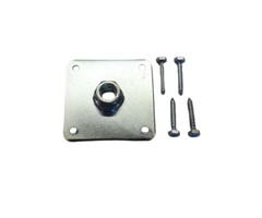 Betonpoer bevestigingsset 110x110mm met aangelaste M20 moer, 6mm dik