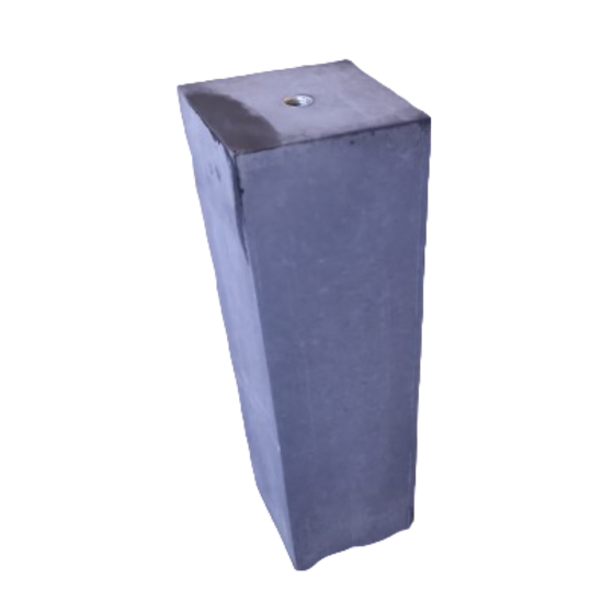 Betonpoer 200x200x580mm met schroefhuls, zonder facetrand