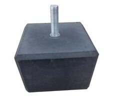 Betonpoer 15x15x10 cm met facetrand en draadstang M12 (zonder plaat)