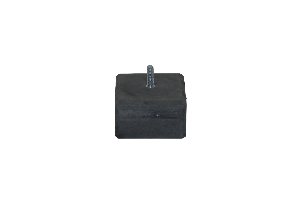 Betonpoer 17x17x10 cm met M16 draadstang en facetrand antraciet