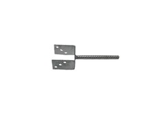 U-paaldrager 121mm met betonijzer voor 12x12cm palen, staal 5mm dik