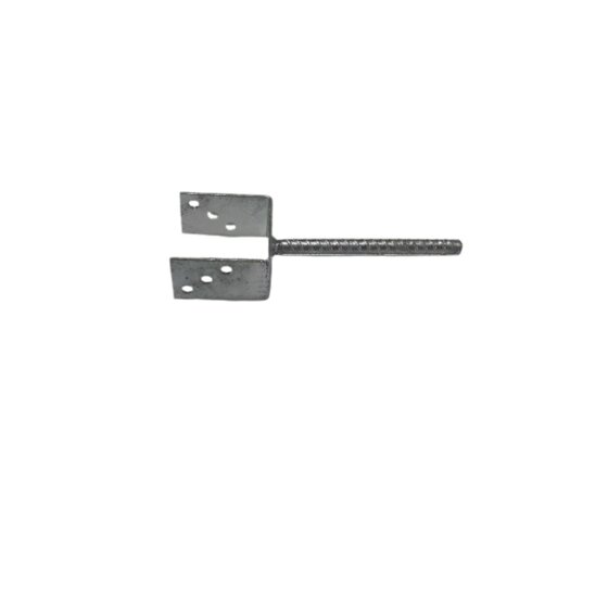 U-paaldrager 101mm met betonijzer voor 10x10cm palen, staal 5mm dik