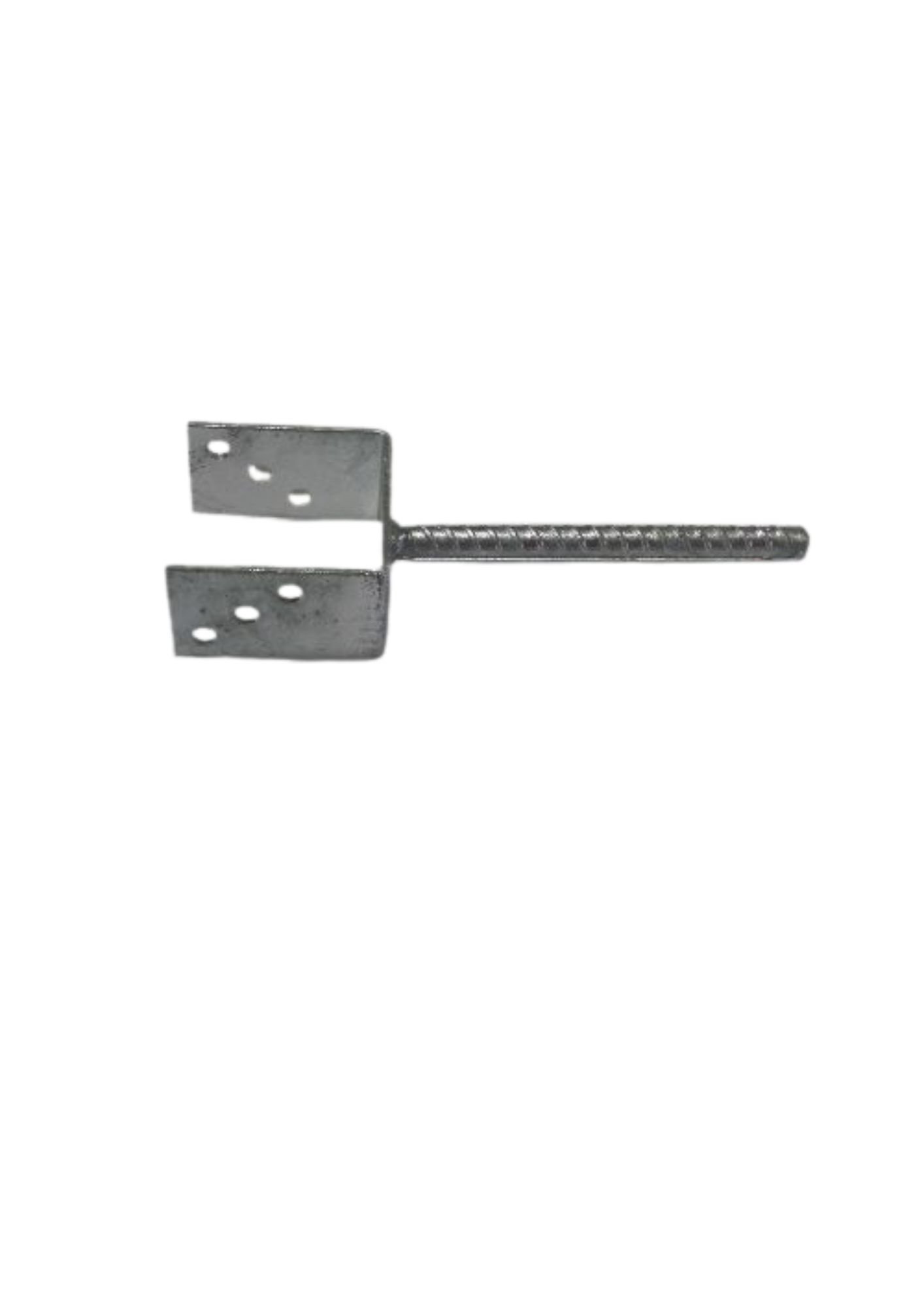 U-paaldrager 101mm met betonijzer voor 10x10cm palen, staal 5mm dik