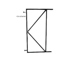 Verstelbaar 90x155cm poortframe - (11,5cm uit de hoek) [1.8mm] - Zwart gepoedercoat