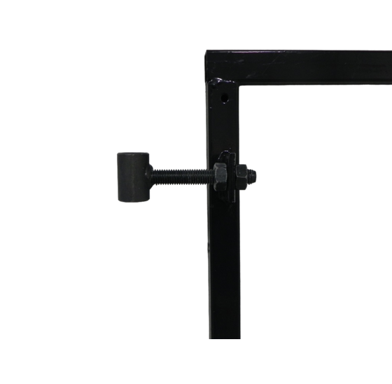 Poortframe 100x80cm verstelbaar zwart met 2 lippen en 20cm hoekuitloop