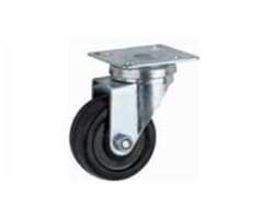 Zwenkwiel Ø50mm - galvanisch verzinkt - zonder rem - PP wiel