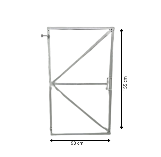 Poortframe verstelbaar met slotkast