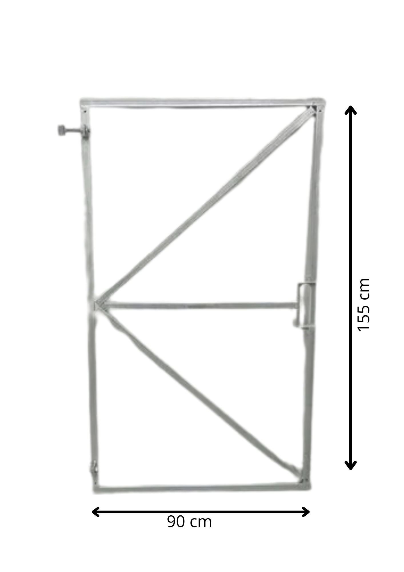 Poortframe verstelbaar met slotkast
