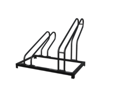 Fietsenrek zwart verzinkt 65x37x35/44cm (2-stands) - verstelbaar