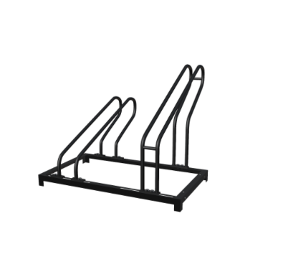 Fietsenrek zwart verzinkt 65x37x35/44cm (2-stands)
